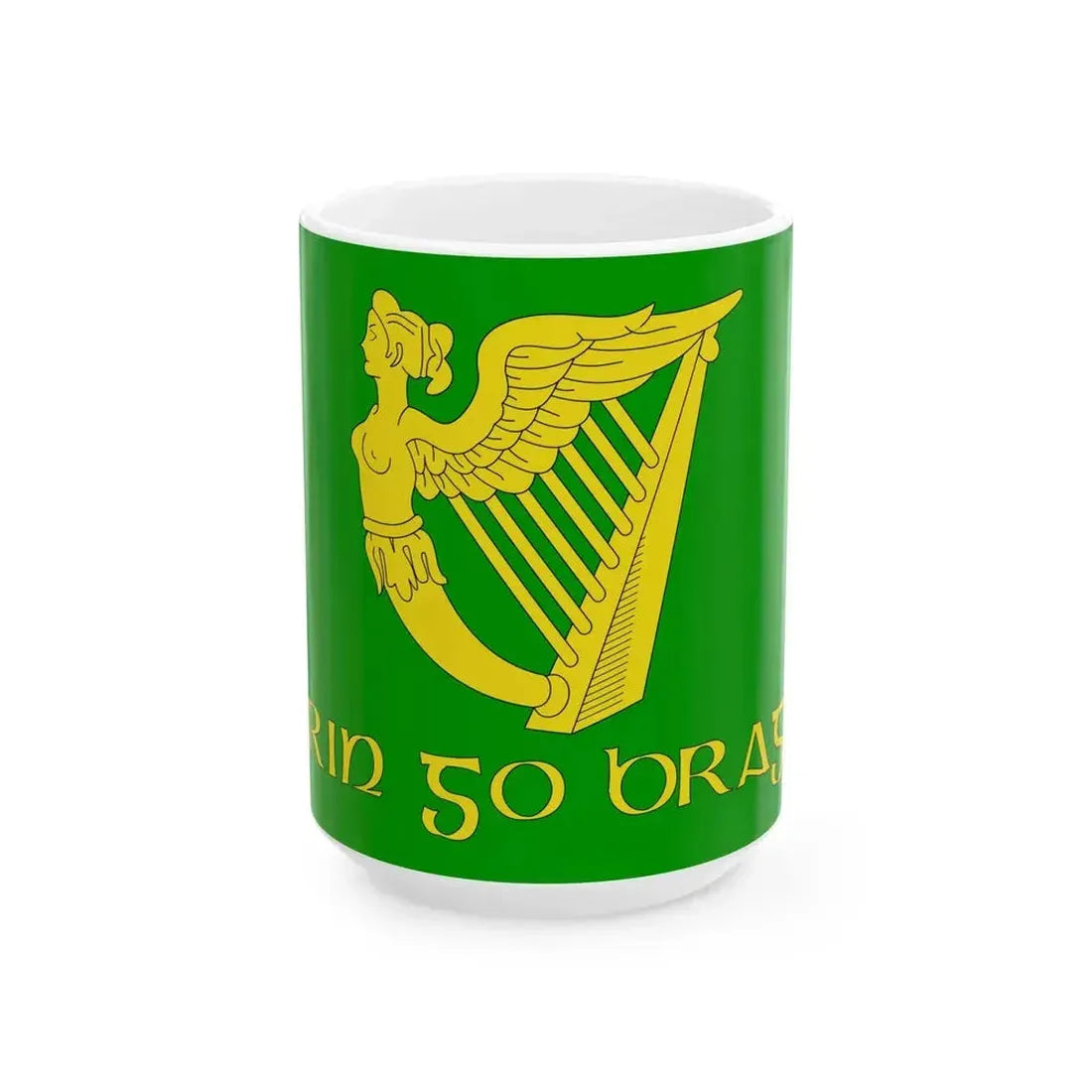 Erin Go Bragh Flag (Ireland) White Coffee Mug 15oz - Go Mug Yourself