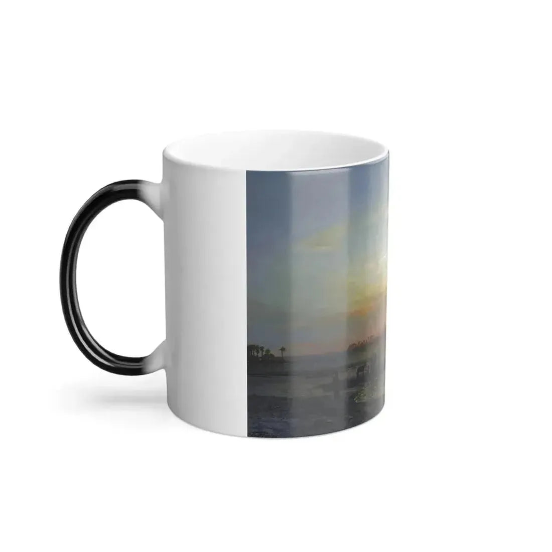 Ernst Karl Eugen Koerner (1846-1927) Twilight on the Nile - Oil on Canvas 1899 - Color Changing Mug 11oz - Go Mug Yourself