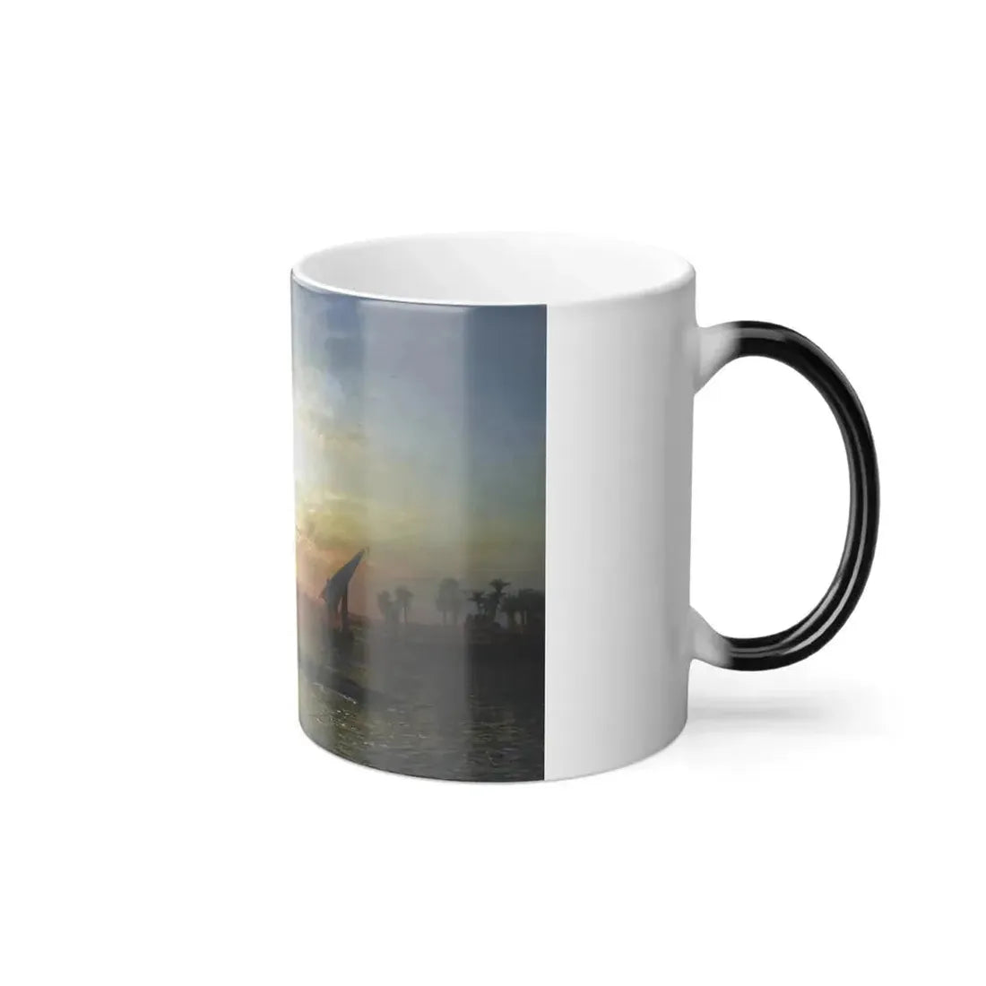 Ernst Karl Eugen Koerner (1846-1927) Twilight on the Nile - Oil on Canvas 1899 - Color Changing Mug 11oz - Go Mug Yourself