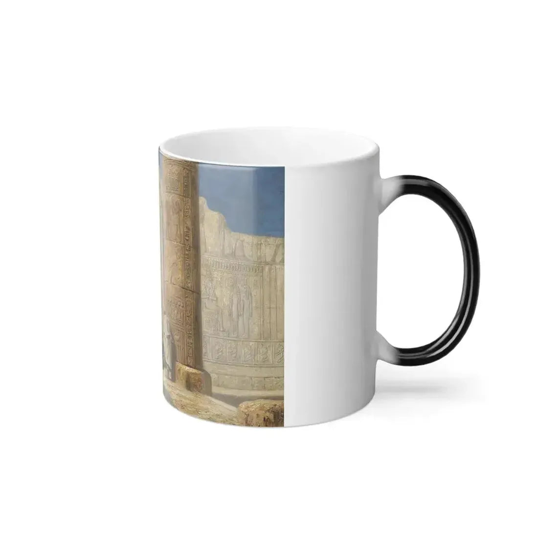 Ernst Koerner (1846-1927) The Temple of Seti I, Abydos - Oil on canvas 1926 - Color Changing Mug 11oz - Go Mug Yourself