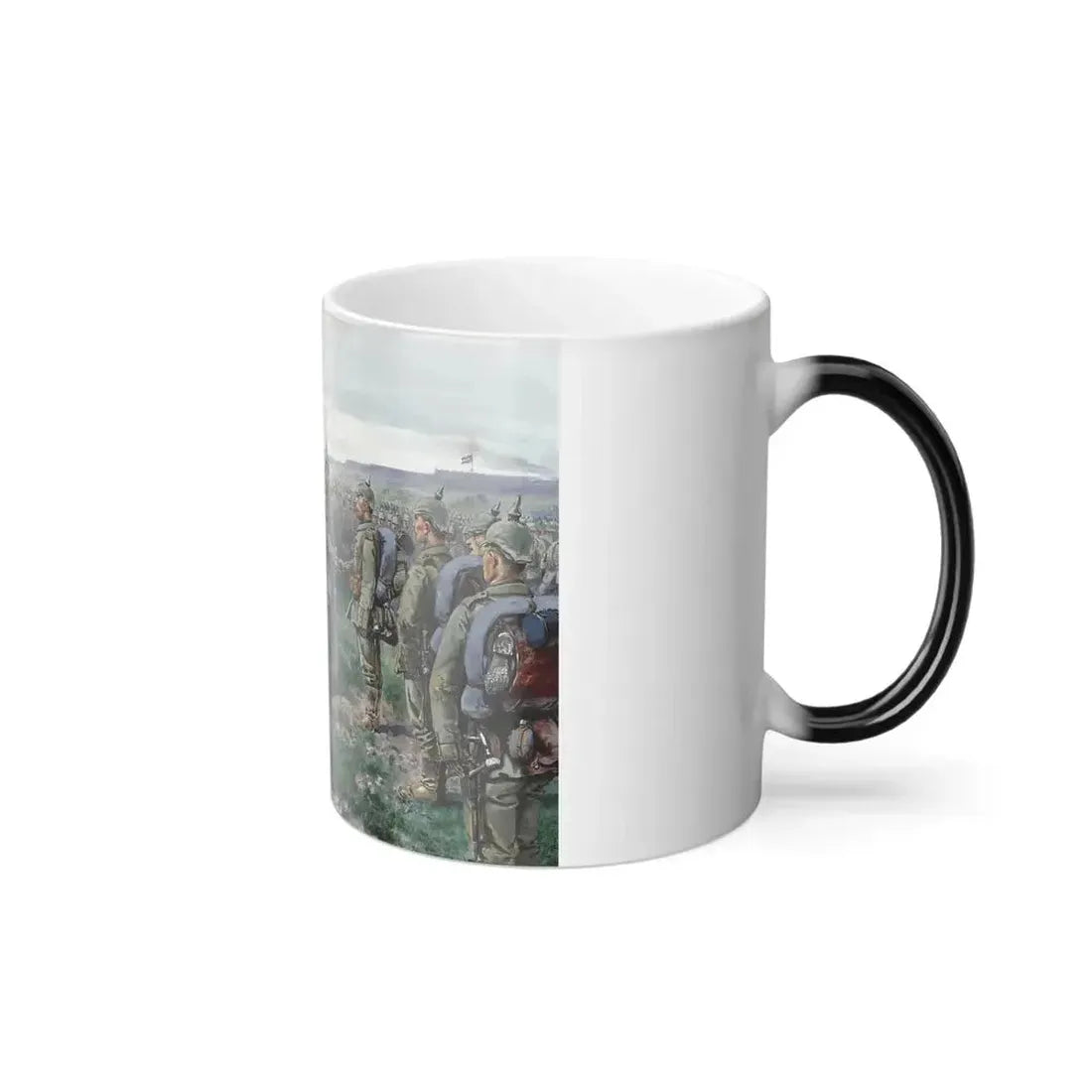 Ernst Zimmer (1864-1924) The Emperor Presents the Iron Cross to the Heroes of Nowo-Georgiewsk - Color Changing Mug 11oz - Go Mug Yourself