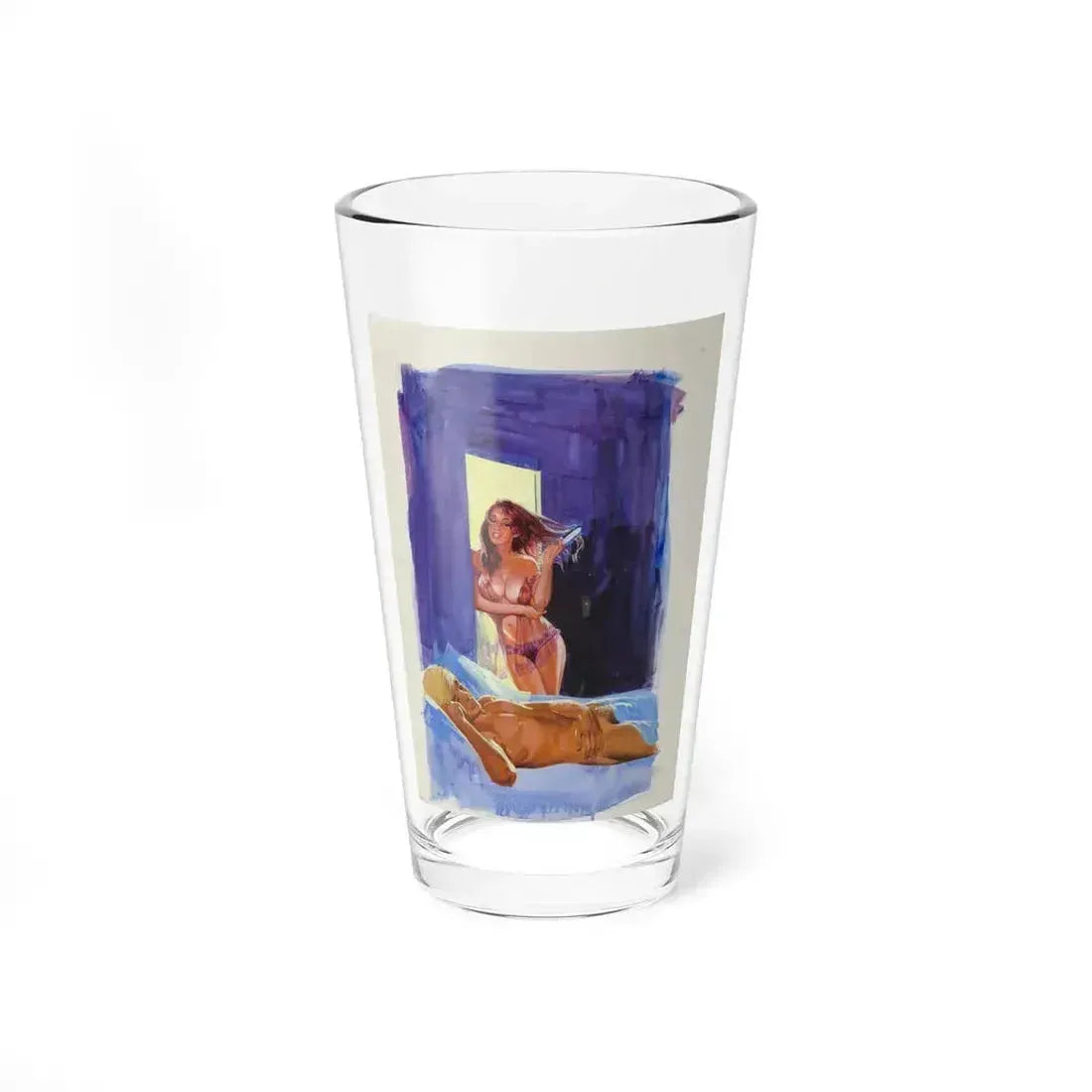 Erotic Bedroom Scene Adult, Paperback Cover - Pint Glass 16oz 16oz - Go Mug Yourself