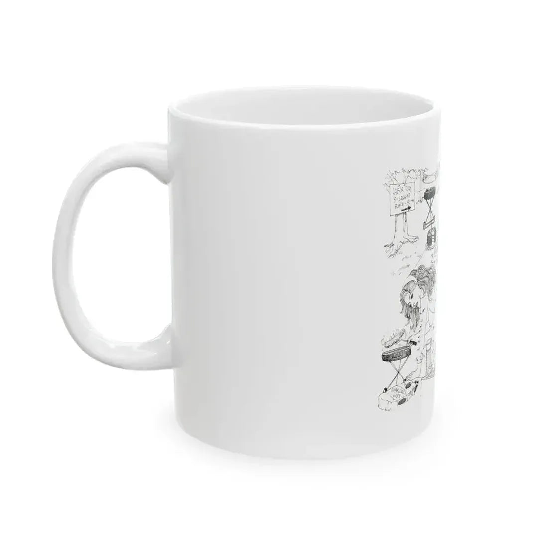 Erotic Connect-the-Dots Illustration - White Coffee Mug - Go Mug Yourself