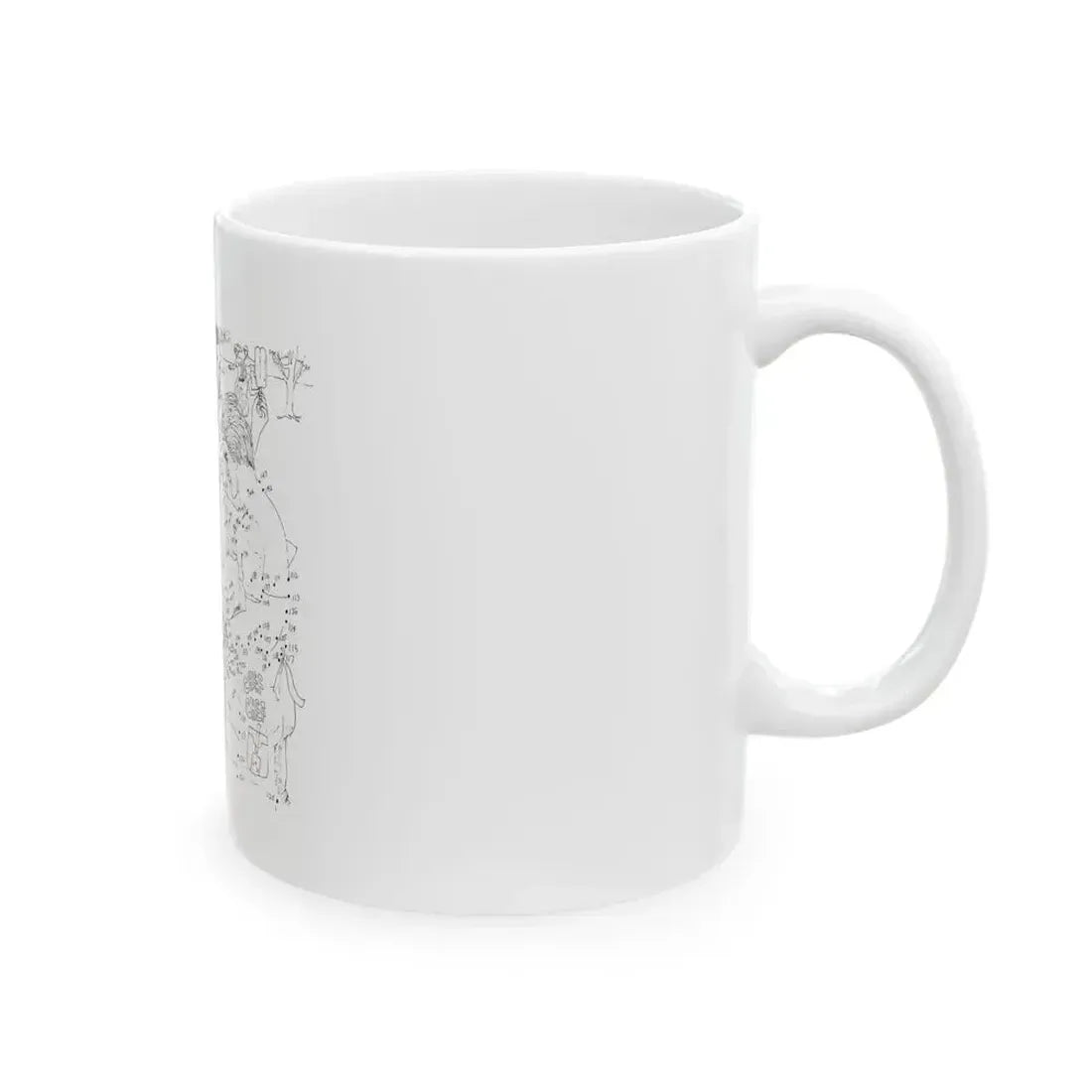 Erotic Connect-the-Dots Illustration - White Coffee Mug - Go Mug Yourself