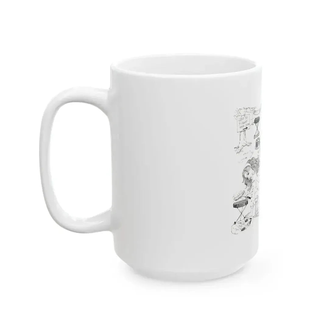 Erotic Connect-the-Dots Illustration - White Coffee Mug - Go Mug Yourself