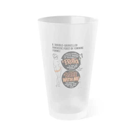 EROTICA + BARE WITH ME 1961 Movie Poster - Frosted Pint Glass 16oz 16oz Frosted - Go Mug Yourself
