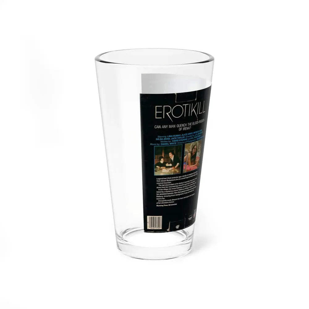 EROTIKILL (VHS COVER) Pint Glass 16oz - Go Mug Yourself
