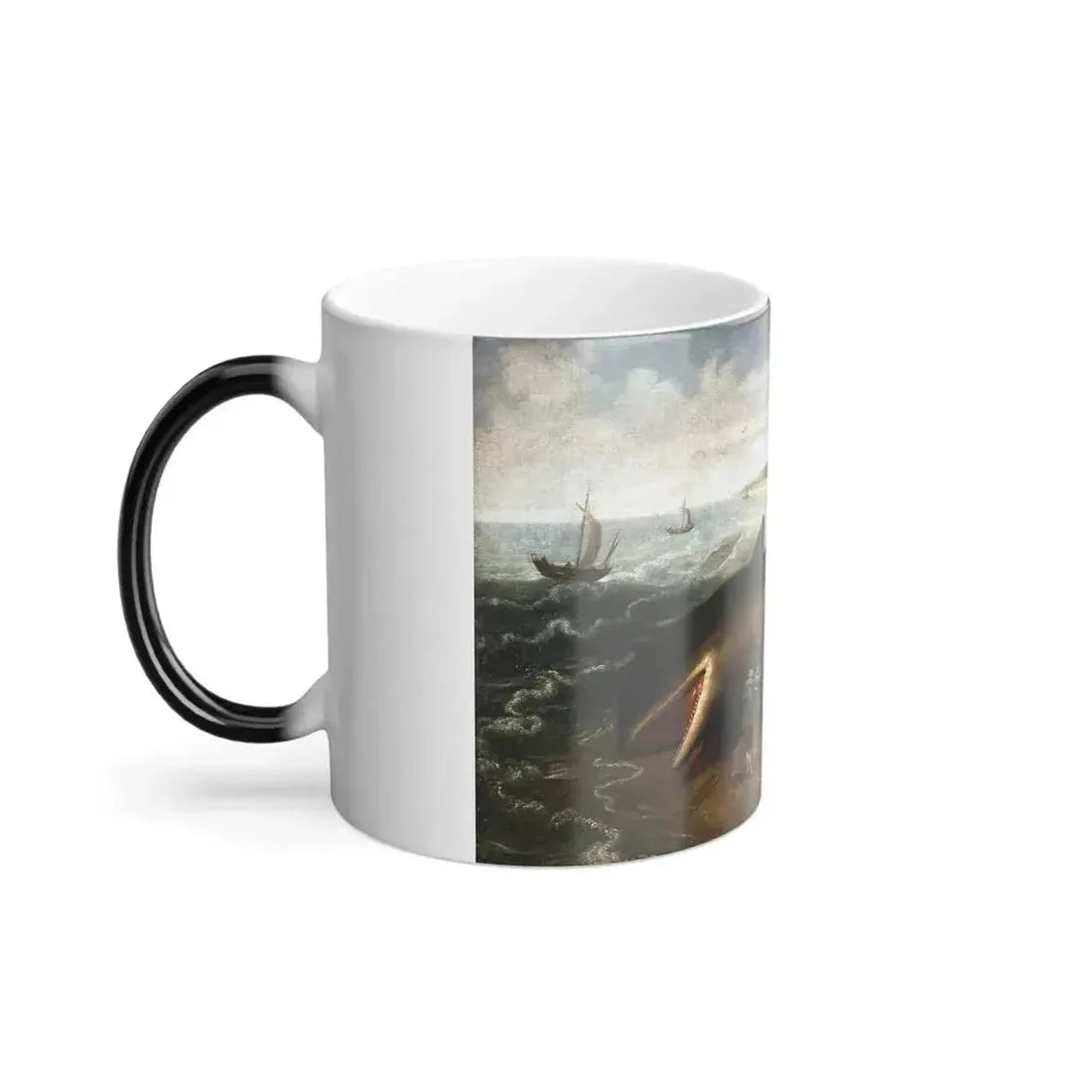 Esaias van de Velde (1587-1630) The Whale Beached between Scheveningen and Katwijk, with Elegant Sightse-0 - Color Changing Mug 11oz - Go Mug Yourself