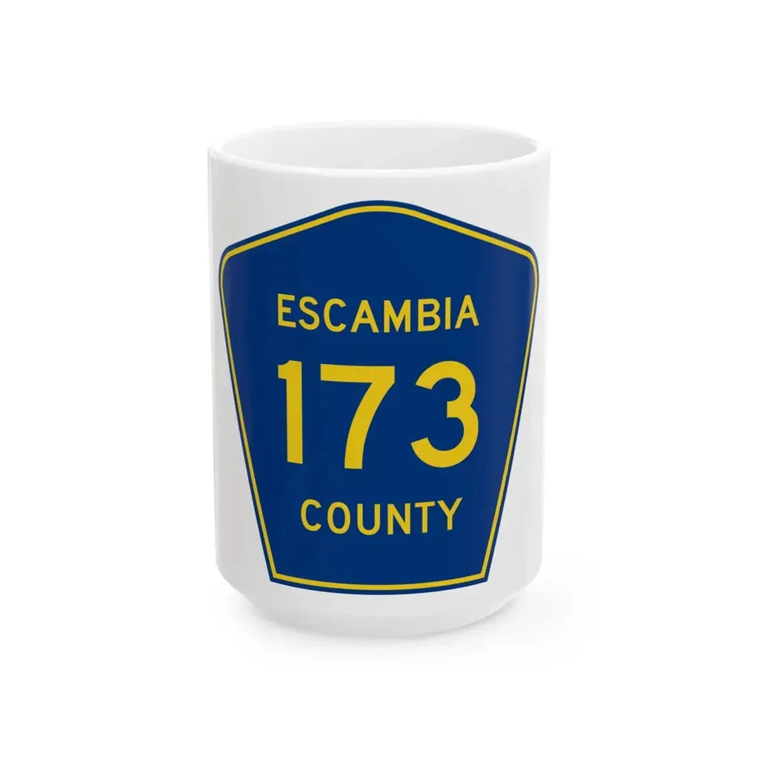 Escambia County 173 (Florida) (Road Sign) White Coffee Mug 15oz - Go Mug Yourself