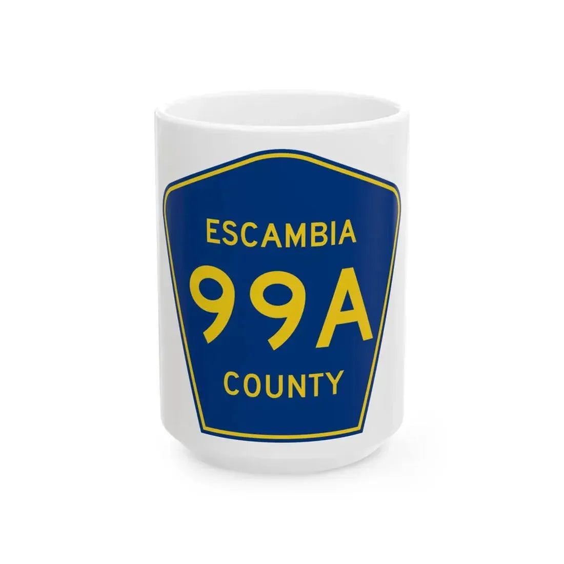 Escambia County 99A (Florida) (Road Sign) White Coffee Mug 15oz - Go Mug Yourself