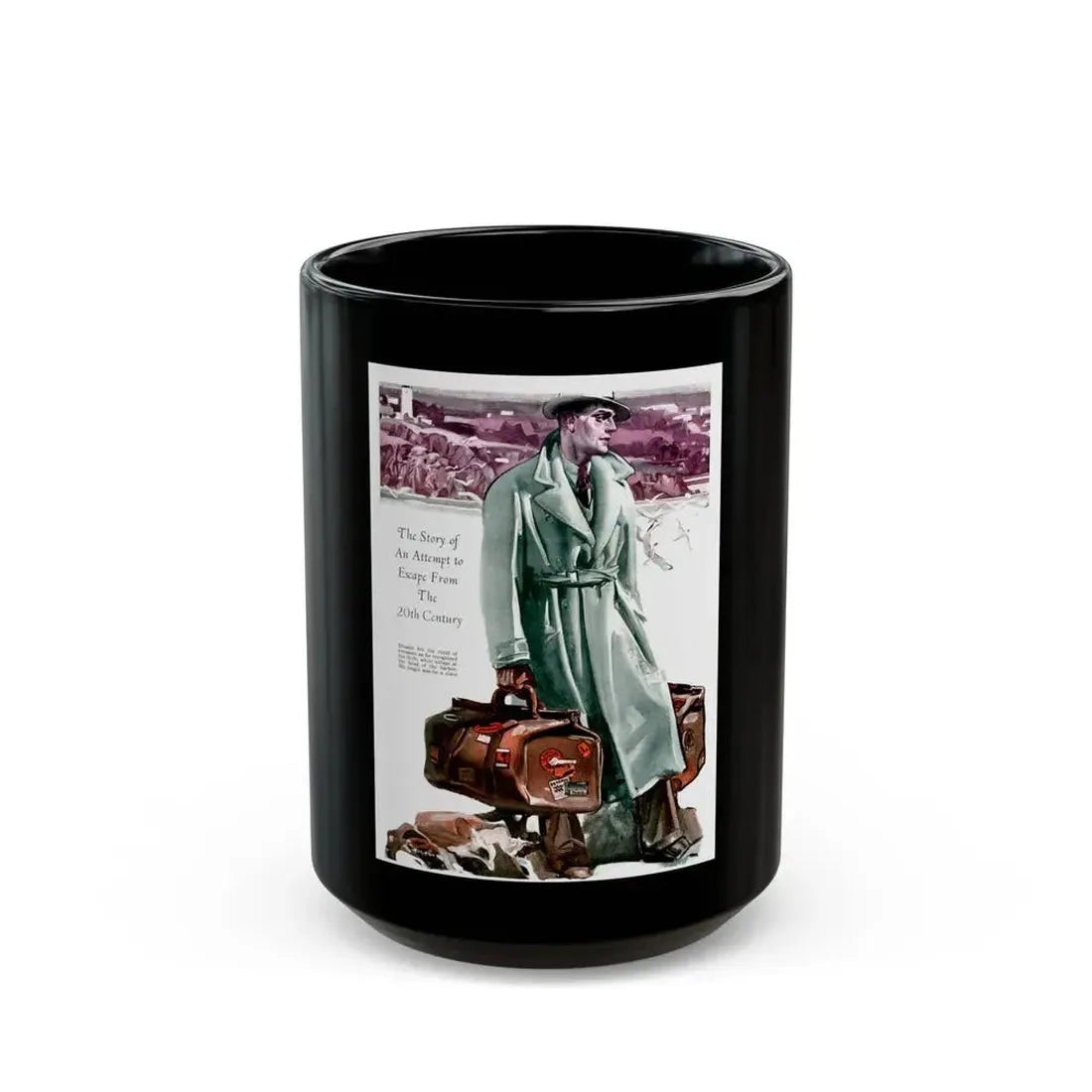 Escape, 1933 - Black Coffee Mug 15oz - Go Mug Yourself