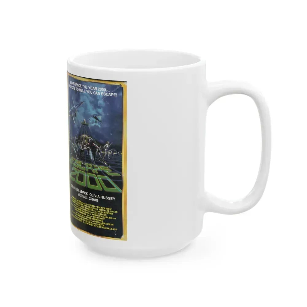 ESCAPE 2000 (VHS COVER) - White Coffee Mug - Go Mug Yourself