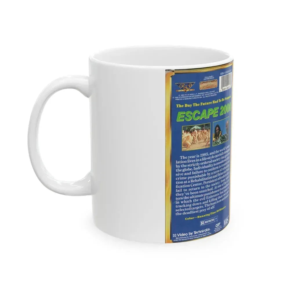 ESCAPE 2000 (VHS COVER) - White Coffee Mug - Go Mug Yourself
