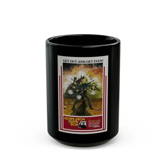 ESCAPE FROM DEATH ROW 1973 Movie Poster - Black Coffee Mug 15oz - Go Mug Yourself