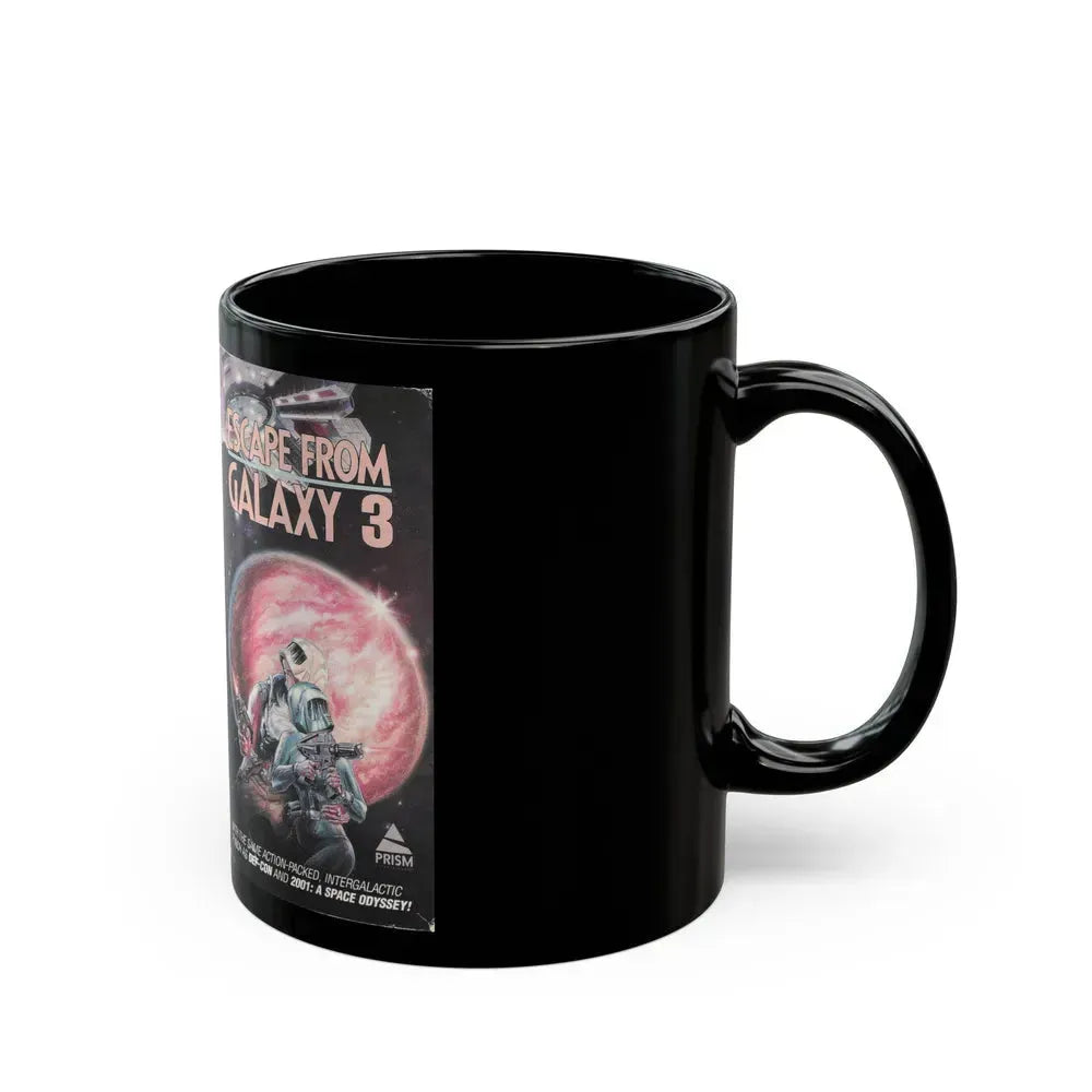 ESCAPE FROM GALAXY 3 (VHS COVER) - Black Coffee Mug - Go Mug Yourself