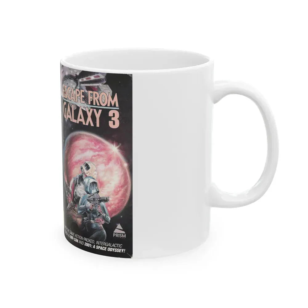 ESCAPE FROM GALAXY 3 (VHS COVER) - White Coffee Mug - Go Mug Yourself