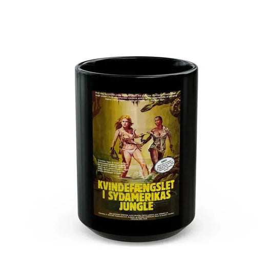 ESCAPE FROM HELL (DANISH) 1980 Movie Poster - Black Coffee Mug 15oz - Go Mug Yourself