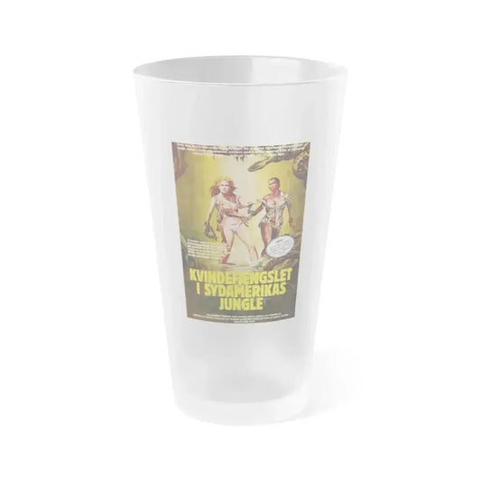 ESCAPE FROM HELL (DANISH) 1980 Movie Poster - Frosted Pint Glass 16oz 16oz Frosted - Go Mug Yourself