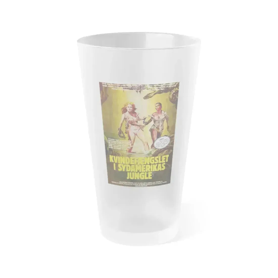 ESCAPE FROM HELL (DANISH) 1980 Movie Poster - Frosted Pint Glass 16oz 16oz Frosted - Go Mug Yourself