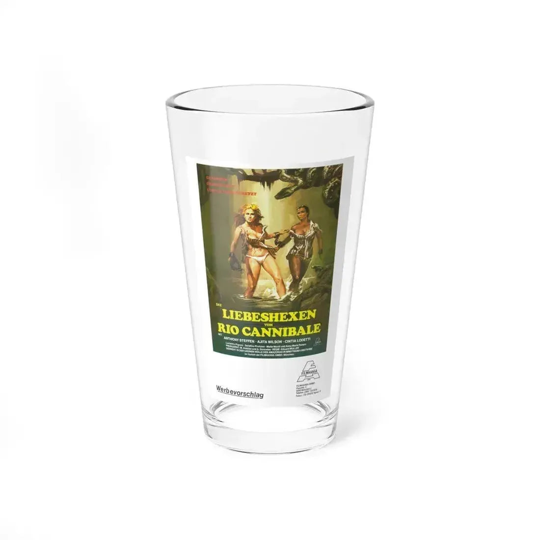 ESCAPE FROM HELL (GERMAN) 1980 Movie Poster - Pint Glass 16oz 16oz - Go Mug Yourself