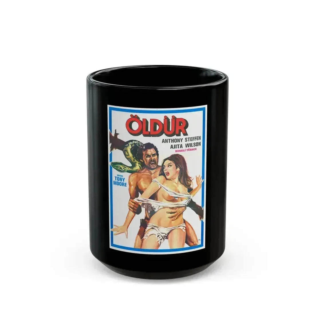 ESCAPE FROM HELL (TURKISH) 1980 Movie Poster - Black Coffee Mug 15oz - Go Mug Yourself