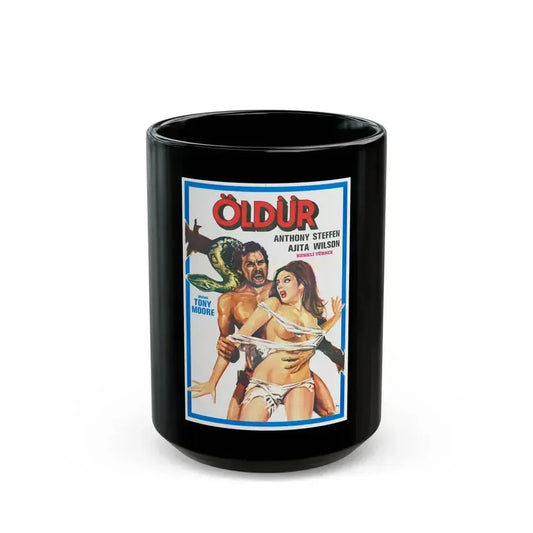 ESCAPE FROM HELL (TURKISH) 1980 Movie Poster - Black Coffee Mug 15oz - Go Mug Yourself