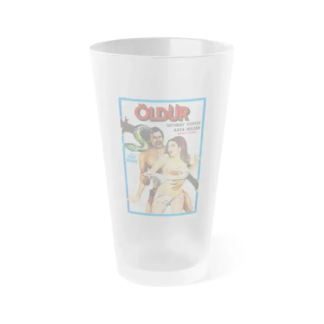 ESCAPE FROM HELL (TURKISH) 1980 Movie Poster - Frosted Pint Glass 16oz 16oz Frosted - Go Mug Yourself