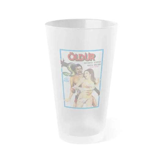 ESCAPE FROM HELL (TURKISH) 1980 Movie Poster - Frosted Pint Glass 16oz 16oz Frosted - Go Mug Yourself