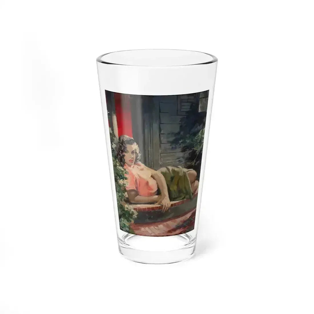 Escape from Morales, paperback cover (Gold Medal, 1953) - Pint Glass 16oz 16oz - Go Mug Yourself