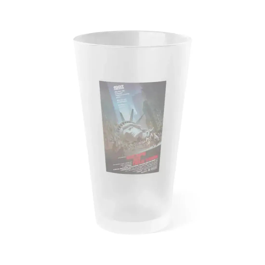 ESCAPE FROM NEW YORK 1981 Movie Poster - Frosted Pint Glass 16oz 16oz Frosted - Go Mug Yourself