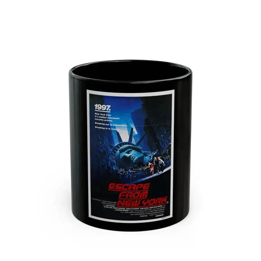 ESCAPE FROM NEW YORK (2) 1981 Movie Poster - Black Coffee Mug 11oz - Go Mug Yourself