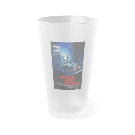 ESCAPE FROM NEW YORK (2) 1981 Movie Poster - Frosted Pint Glass 16oz 16oz Frosted - Go Mug Yourself