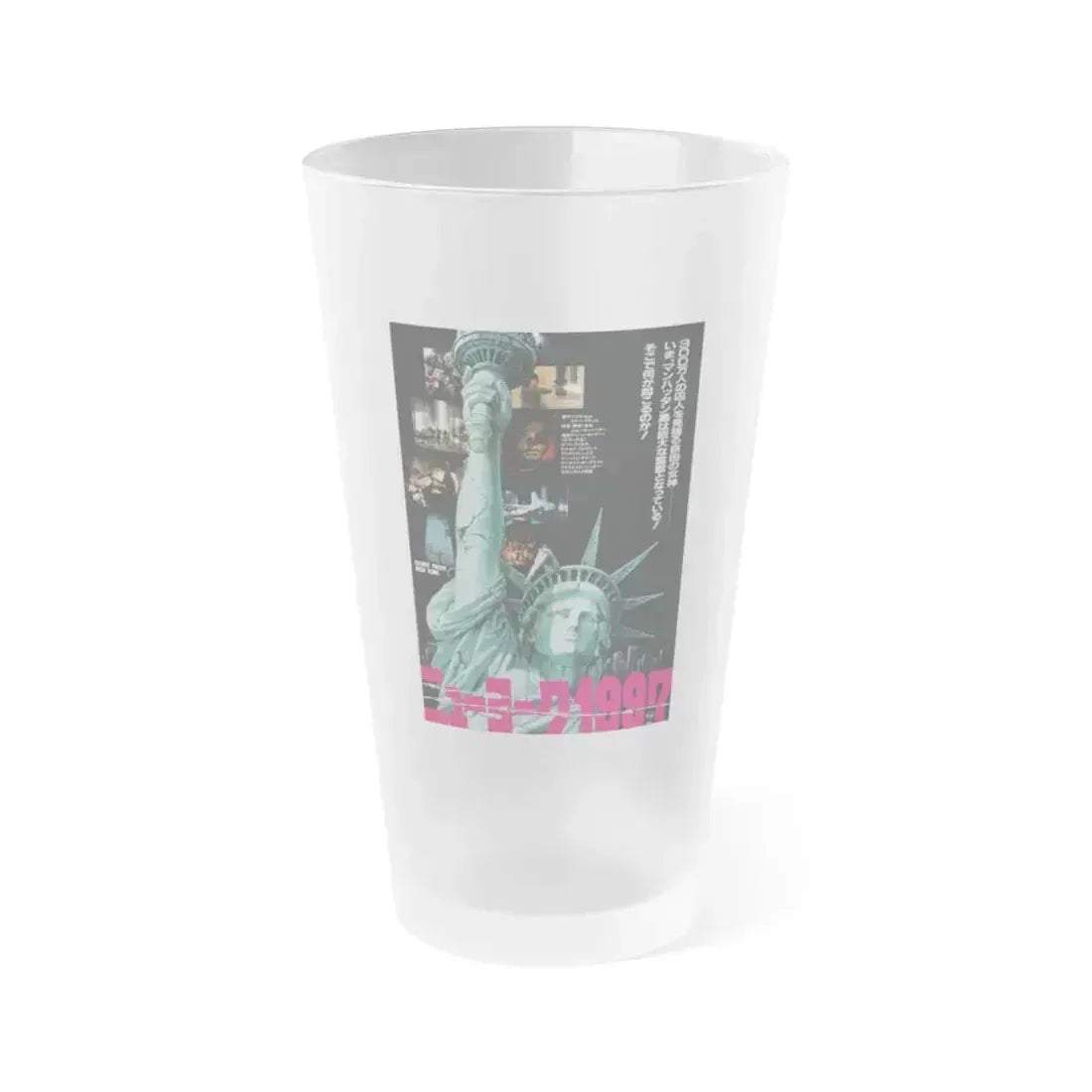 ESCAPE FROM NEW YORK (ASIAN) 1981 Movie Poster - Frosted Pint Glass 16oz 16oz Frosted - Go Mug Yourself