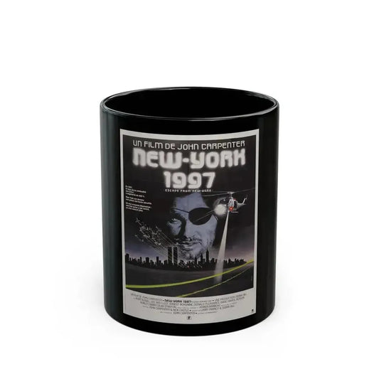 ESCAPE FROM NEW YORK (FRENCH) 1981 Movie Poster - Black Coffee Mug 11oz - Go Mug Yourself