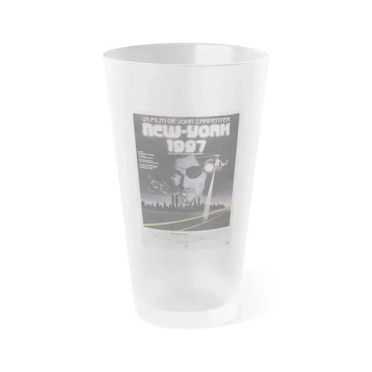 ESCAPE FROM NEW YORK (FRENCH) 1981 Movie Poster - Frosted Pint Glass 16oz 16oz Frosted - Go Mug Yourself
