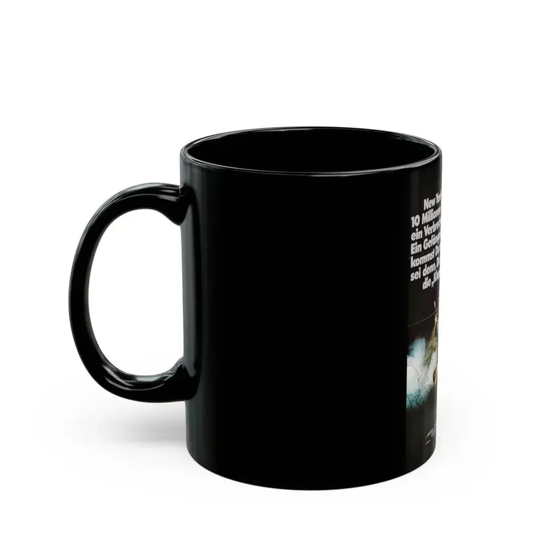 ESCAPE FROM NEW YORK (GERMAN) 1981 Movie Poster - Black Coffee Mug - Go Mug Yourself