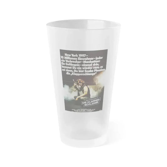 ESCAPE FROM NEW YORK (GERMAN) 1981 Movie Poster - Frosted Pint Glass 16oz 16oz Frosted - Go Mug Yourself