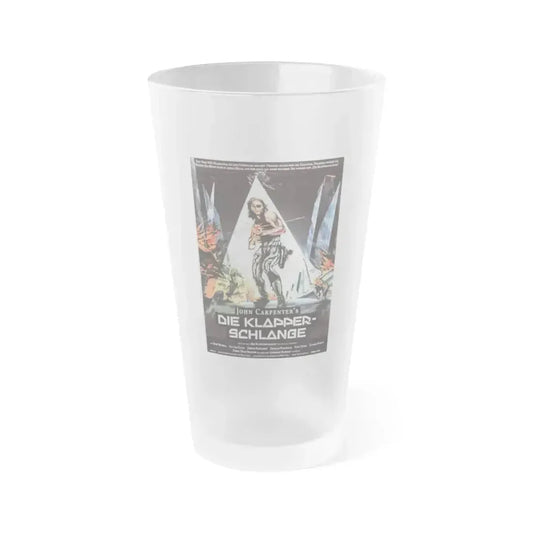 ESCAPE FROM NEW YORK (GERMAN) 2 1981 Movie Poster - Frosted Pint Glass 16oz 16oz Frosted - Go Mug Yourself