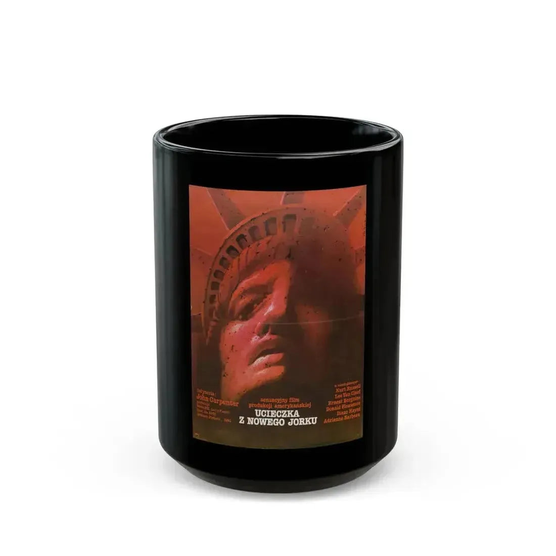 ESCAPE FROM NEW YORK (POLISH) 1981 Movie Poster - Black Coffee Mug 15oz - Go Mug Yourself