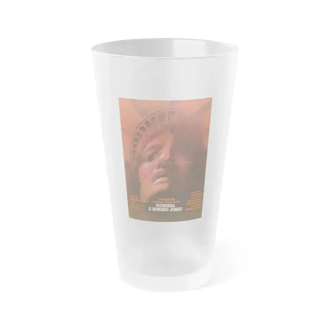 ESCAPE FROM NEW YORK (POLISH) 1981 Movie Poster - Frosted Pint Glass 16oz 16oz Frosted - Go Mug Yourself