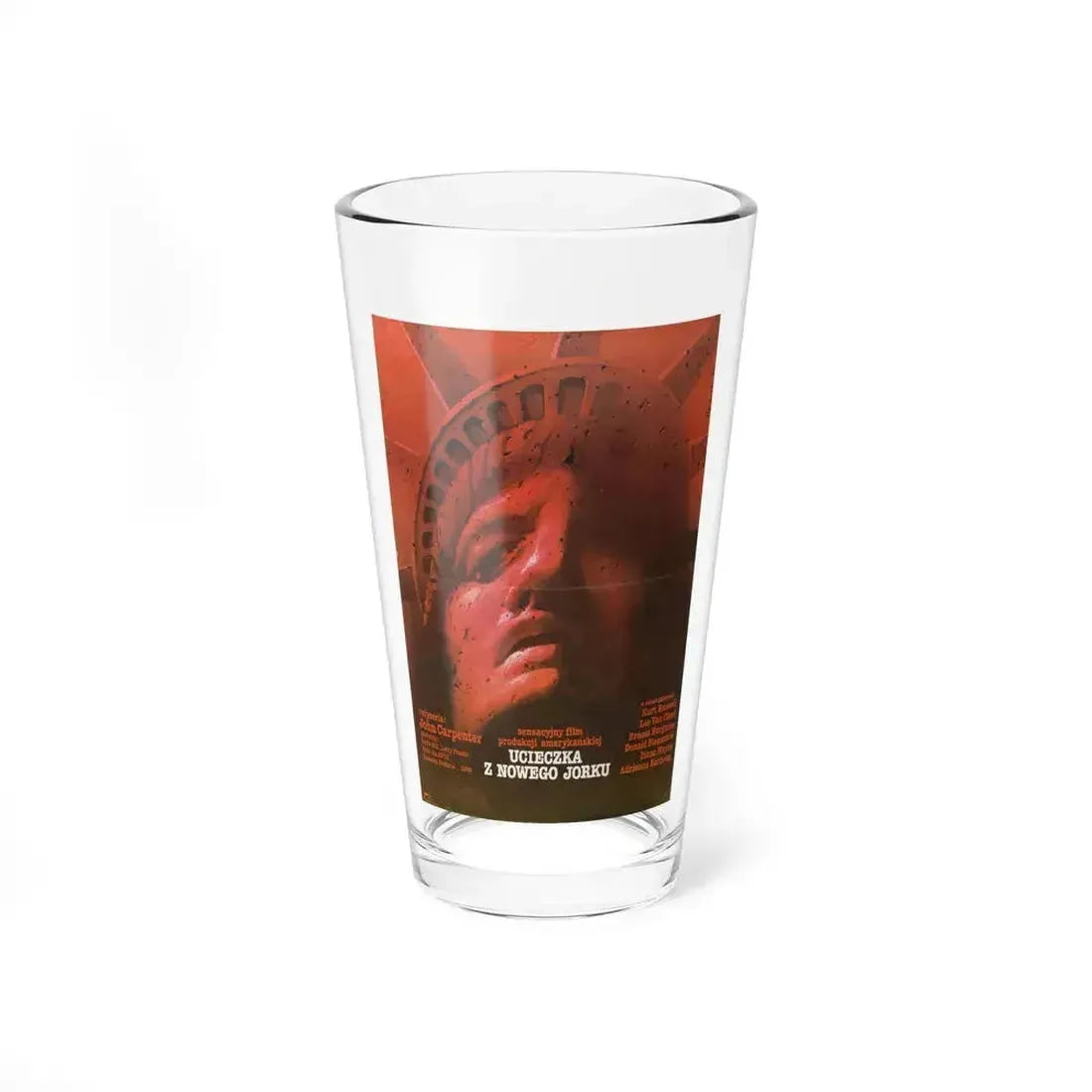 ESCAPE FROM NEW YORK (POLISH) 1981 Movie Poster - Pint Glass 16oz 16oz - Go Mug Yourself