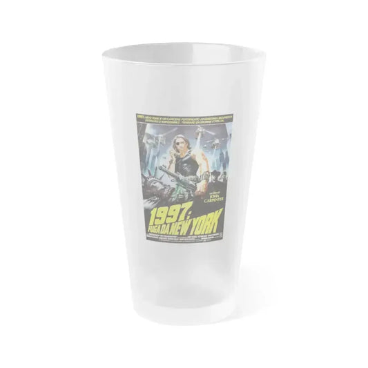 ESCAPE FROM NEW YORK (SPANISH) 1981 Movie Poster - Frosted Pint Glass 16oz 16oz Frosted - Go Mug Yourself