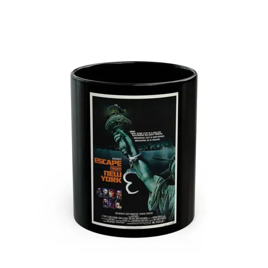 ESCAPE FROM NEW YORK (TEASER) 1981 Movie Poster - Black Coffee Mug 11oz - Go Mug Yourself