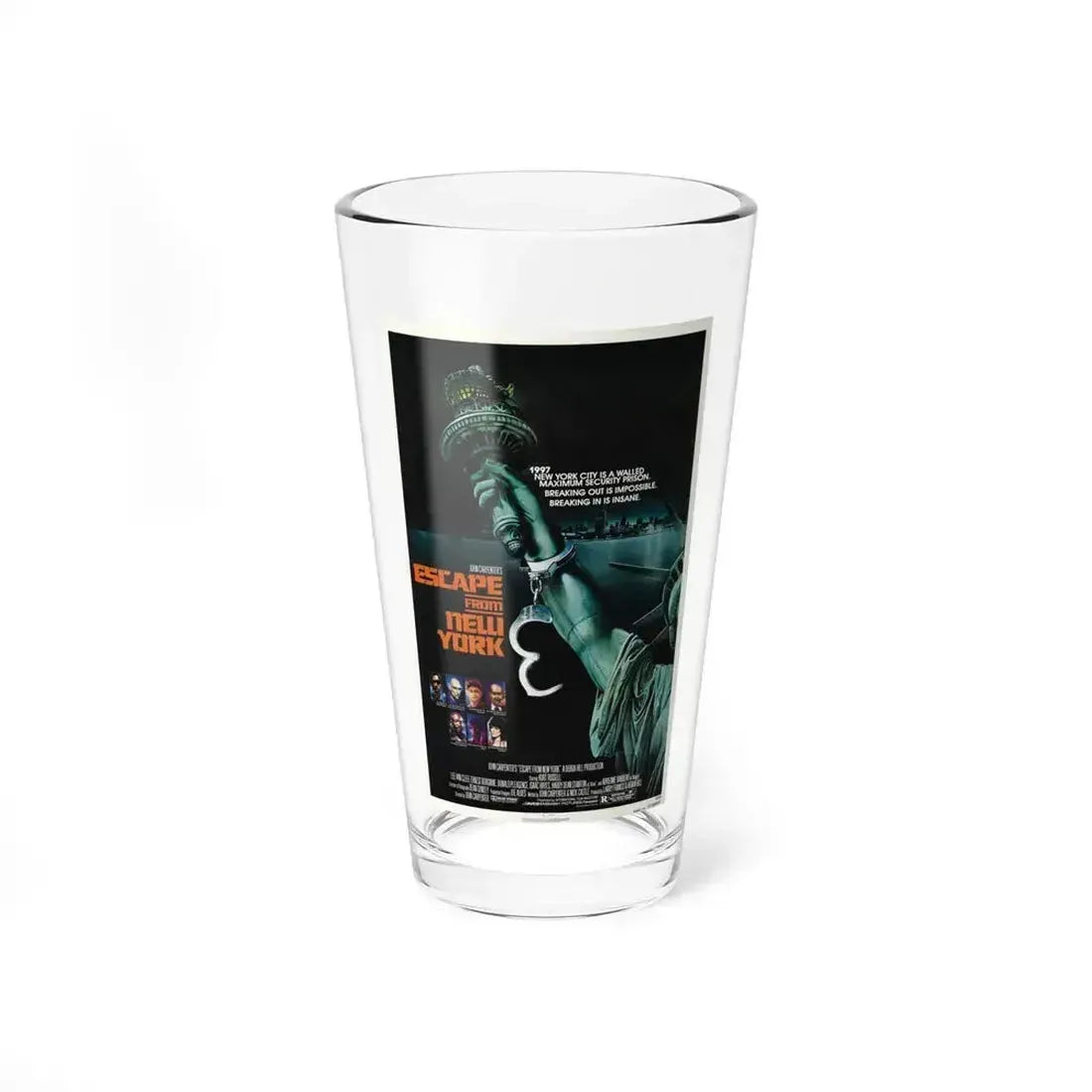 ESCAPE FROM NEW YORK (TEASER) 1981 Movie Poster - Pint Glass 16oz 16oz - Go Mug Yourself