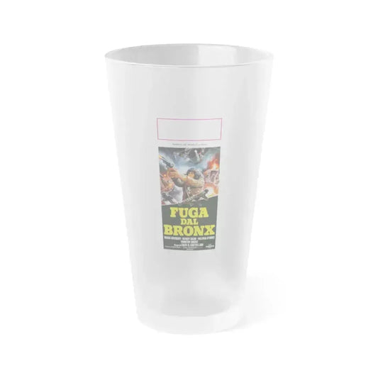 ESCAPE FROM THE BRONX (ITALIAN) 1983 Movie Poster - Frosted Pint Glass 16oz 16oz Frosted - Go Mug Yourself