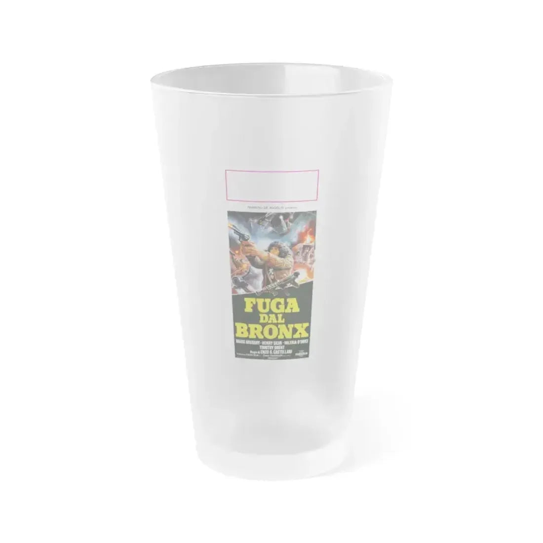 ESCAPE FROM THE BRONX (ITALIAN) 1983 Movie Poster - Frosted Pint Glass 16oz 16oz Frosted - Go Mug Yourself