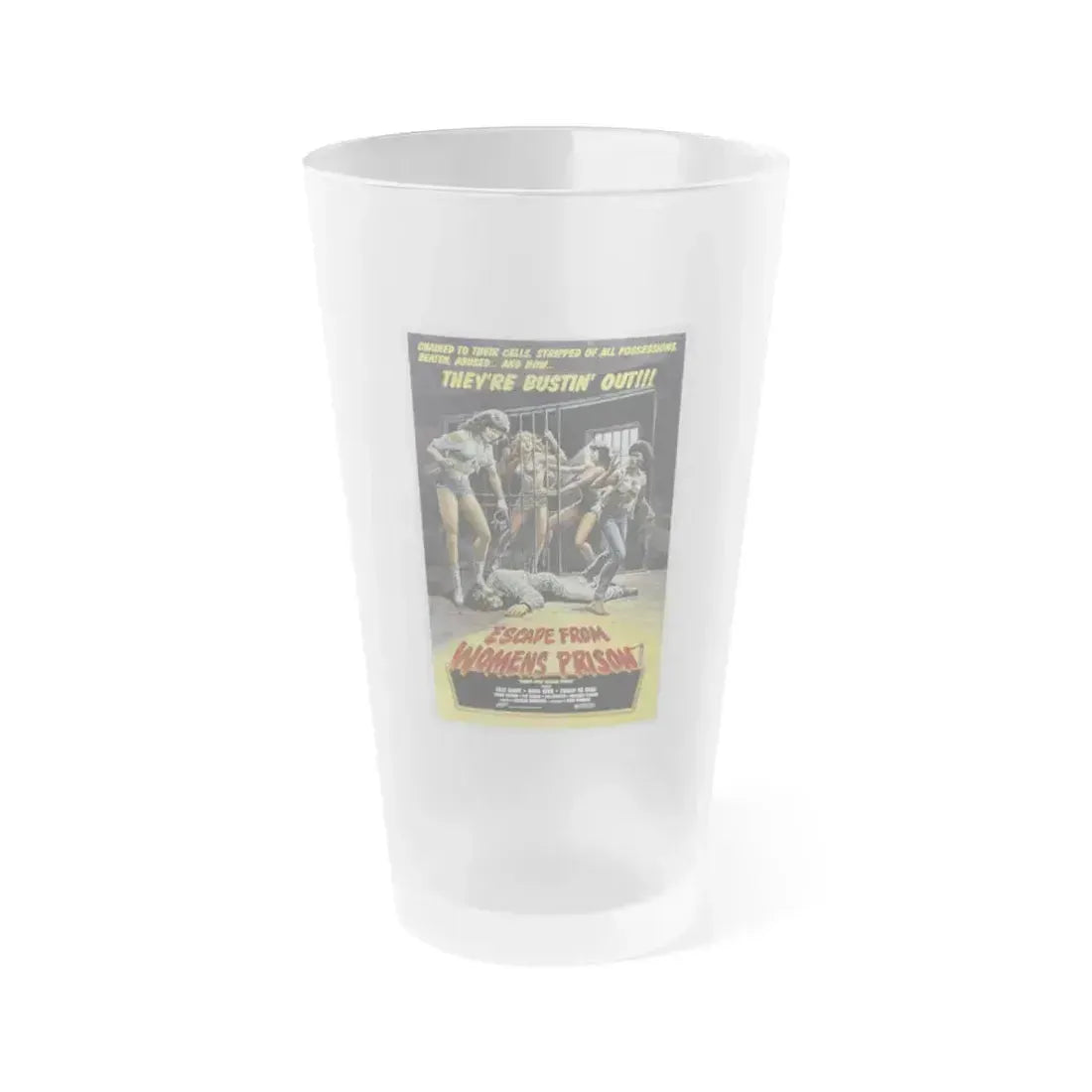 ESCAPE FROM WOMENS PRISON 1978 Movie Poster - Frosted Pint Glass 16oz 16oz Frosted - Go Mug Yourself