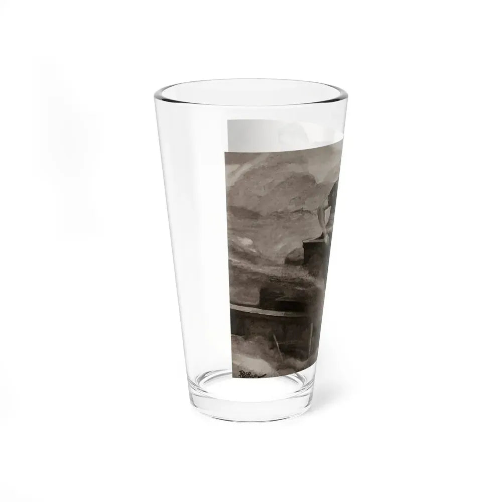 Escaping a Blaze, The Saturday Evening Post, October 16, 1937 - Pint Glass 16oz - Go Mug Yourself