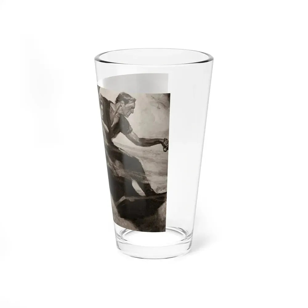 Escaping a Blaze, The Saturday Evening Post, October 16, 1937 - Pint Glass 16oz - Go Mug Yourself