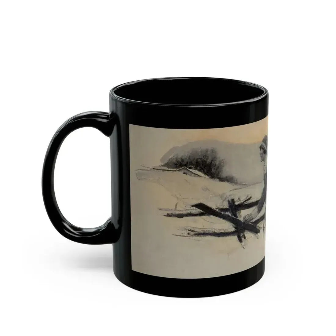 Escaping the Snow - Black Coffee Mug - Go Mug Yourself